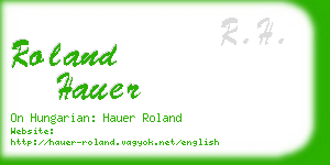 roland hauer business card